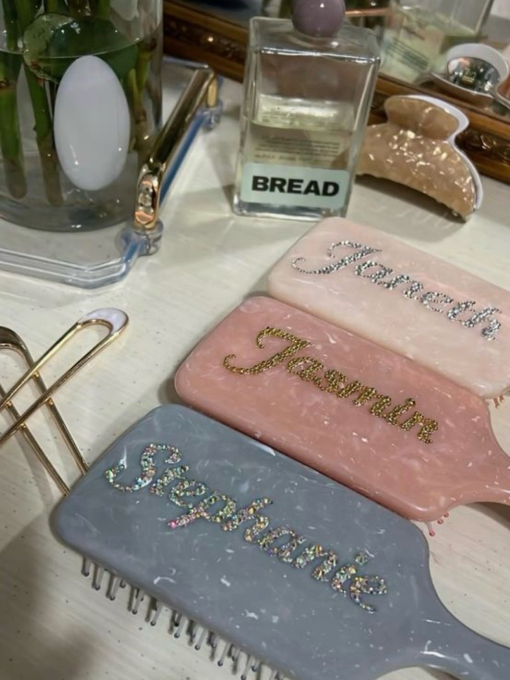Personalizable Bamboo/WET HairBrush